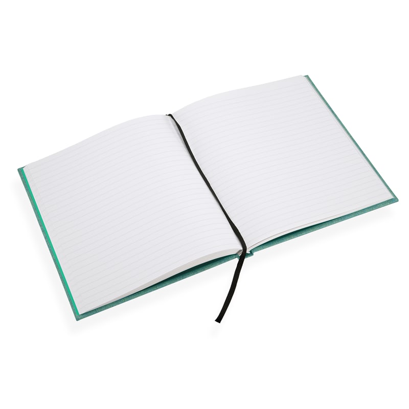 CUADERNO DE TAPA DURA - 17x20 cm - Con Linea - Turquesa.6
