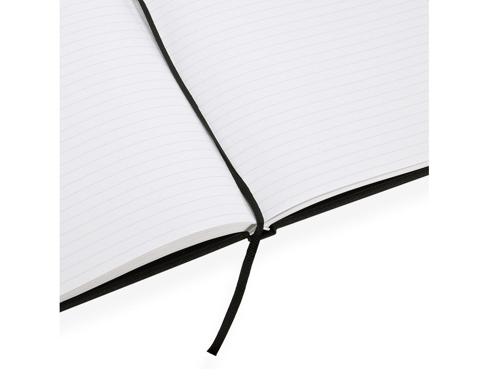 CUADERNO DE TAPA DURA - 21x24 cm - con Linea - Negro2