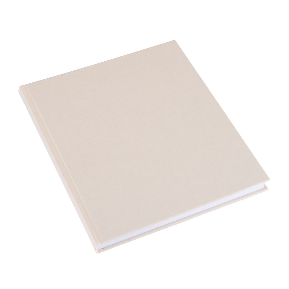 CUADERNO DE TAPA DURA - 21x24 cm - Sin Linea - Marfil1
