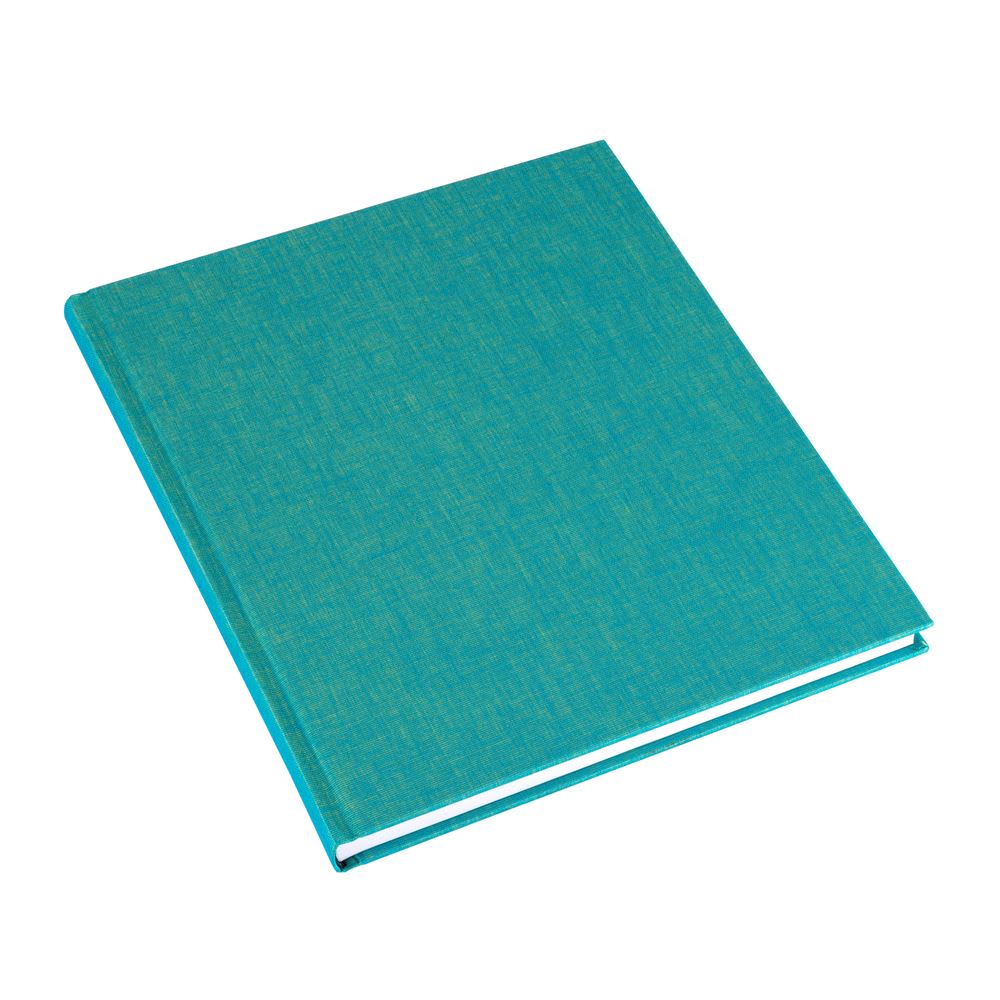 CUADERNO DE TAPA DURA - 21x24 cm - Sin Linea - Turquesa1