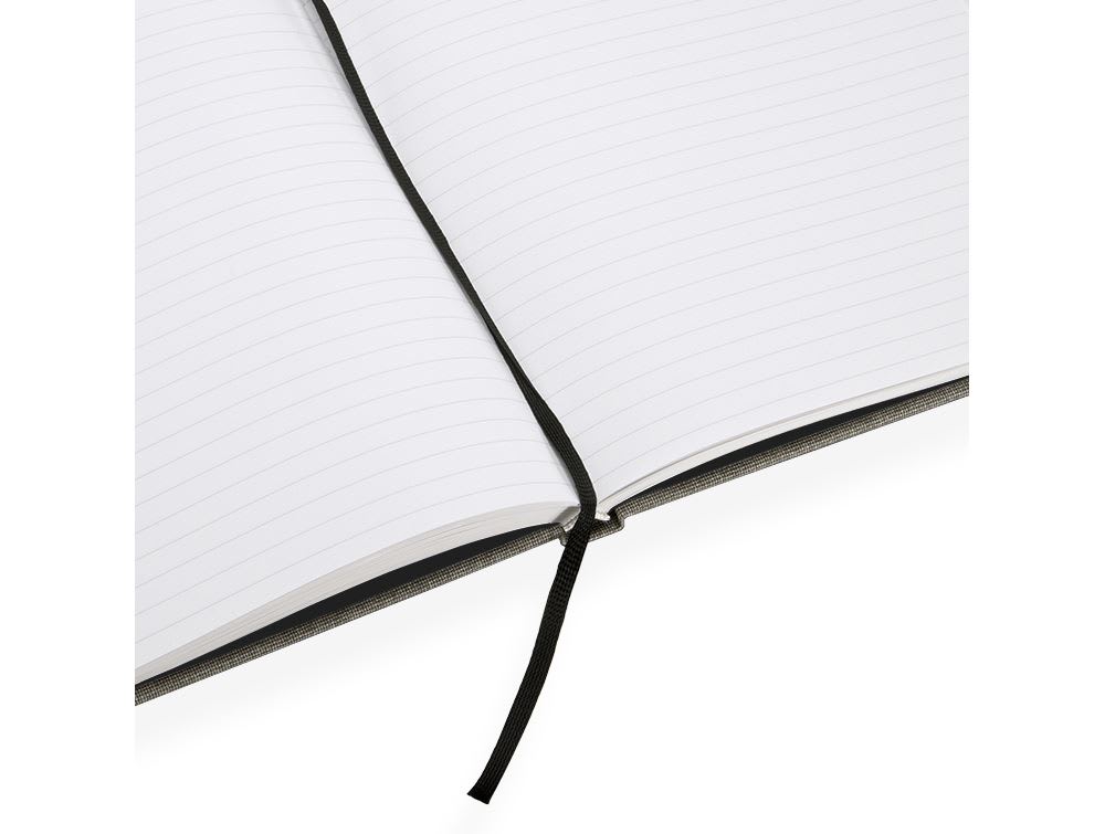 CUADERNO DE TAPA DURA - 21x24 cm - con Linea - Gris Oscuro2