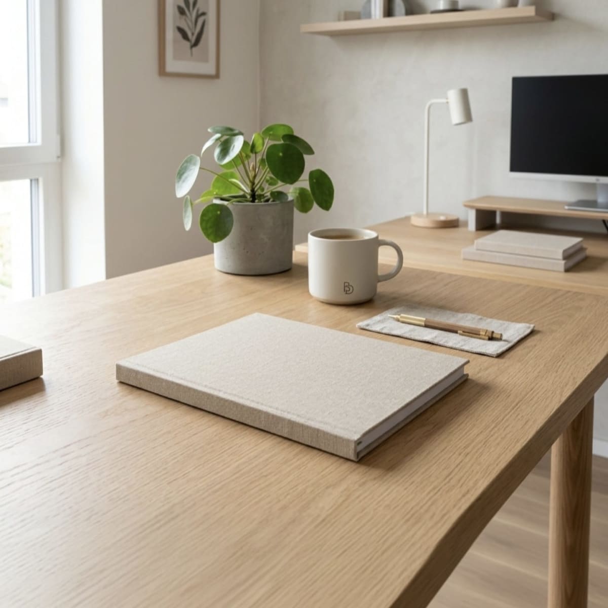 CUADERNO DE TAPA DURA - 21x24 cm - Sin Linea - Arena2