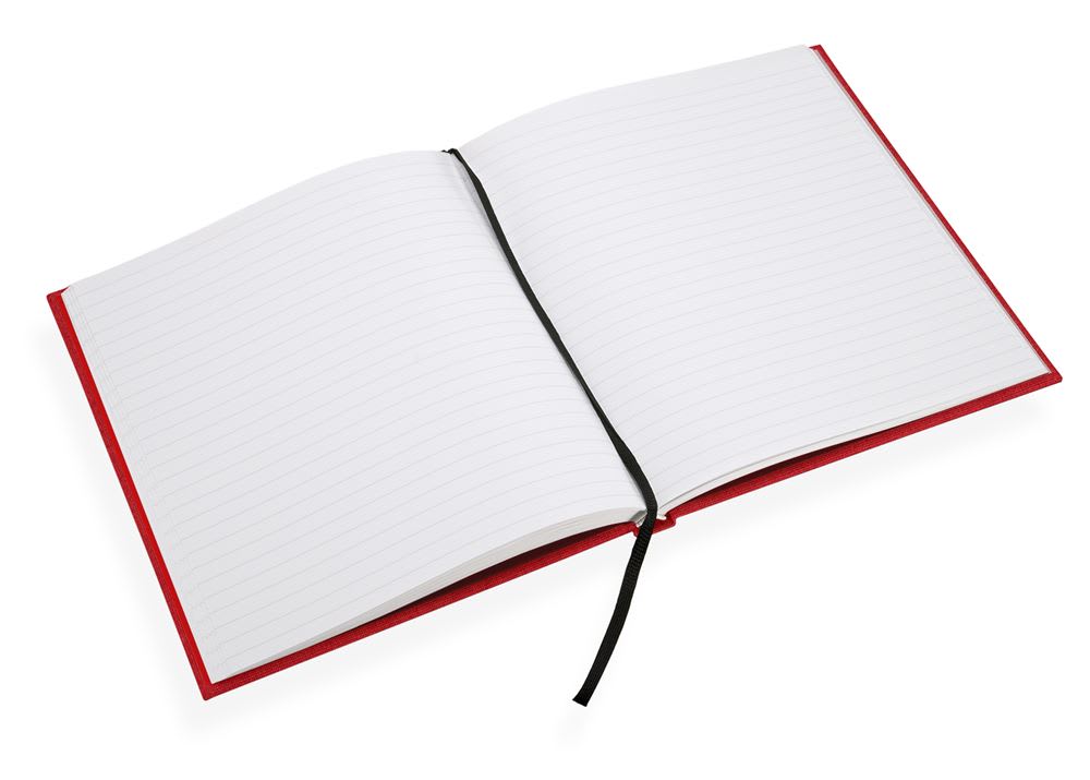 CUADERNO DE TAPA DURA - 17x20 cm - Con Linea - Rojo Rosa1