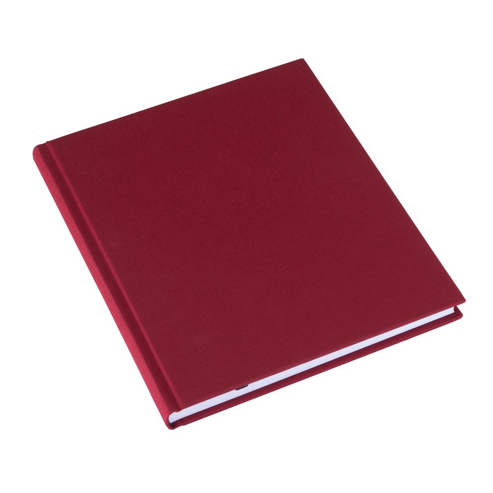 CUADERNO DE TAPA DURA - 21x24 cm - Sin Linea - Rojo Rosa1