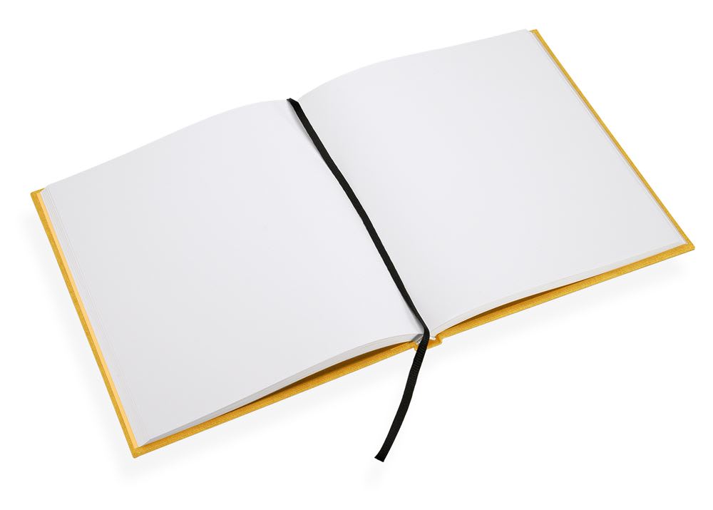 CUADERNO DE TAPA DURA - 17x20 cm - Sin Linea - Amarillo2
