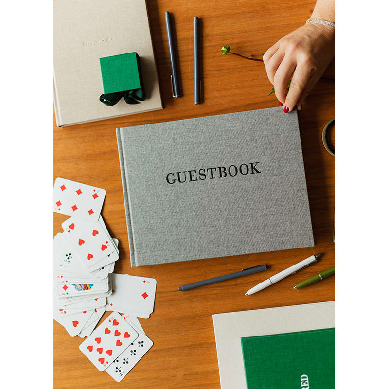 CUADERNO DE VISITA Guests&Friends - 29x22 cm - Gris2