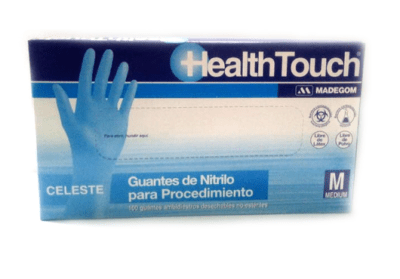 Guante de Nitrilo Celeste Health-Touch1