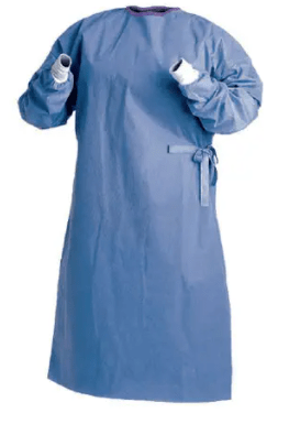 Bata azul con puño Standard (no esteril)1