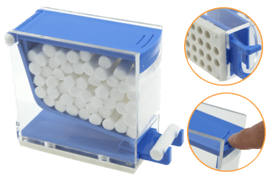 Dispensador de tórulas de algodón