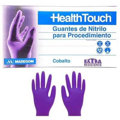 Guantes de Nitrilo Cobalto Extra-resistente Health-Touch1