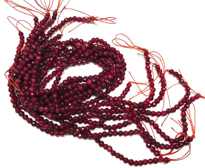 62,50 CT 24 Piezas Rubí Rojo Natural, Forma Redonda Y De Pera