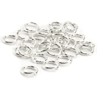 Argolla Plata Punta Abierta 4mm (6 Unidades)
