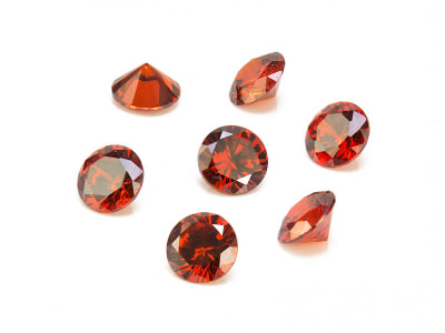 2.5mm Circón Granate Redondo (Unidad)