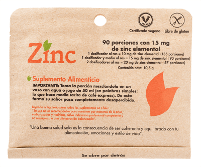 ZINC 15MG DULZURA NATURAL