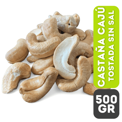 CASTAÑA DE CAJÚ TOSTADA S/SAL  500GR