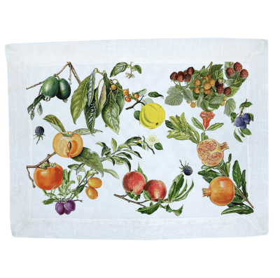 INDIVIDUAL ORGANZA FRUTAS SET DE 2