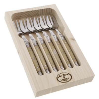 LAGUIOLE MARMOL, SET DE 6 TENEDORES TORTA