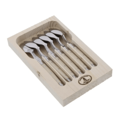 LAGUIOLE IVORY SET DE 6 CUCHARAS DE CAFE JEAN DUBOST