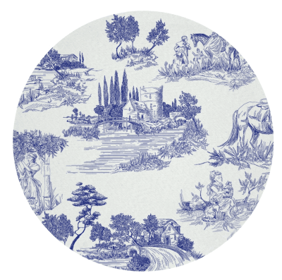 FUNDA BAJO PLATO SET DE 4 TOILE