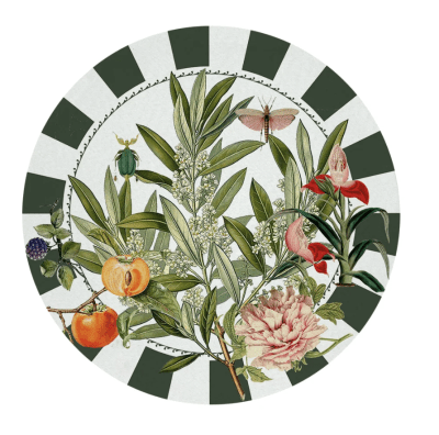 FUNDA BAJO PLATO SET DE 4 FRUTAS