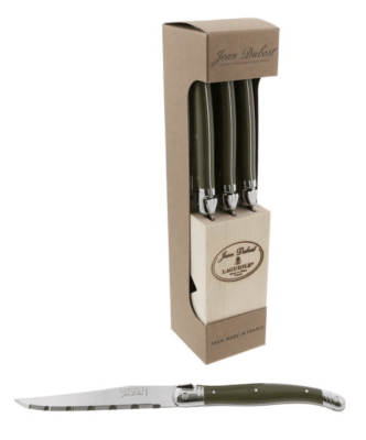 LAGUIOLE VERDE OLIVA SET DE 6 CUCHILLOS
