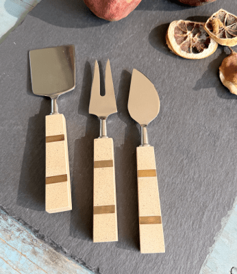 QUESO SET DE 3 PIEDRA
