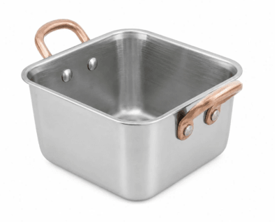MINI OLLA CUADRADA ACERO