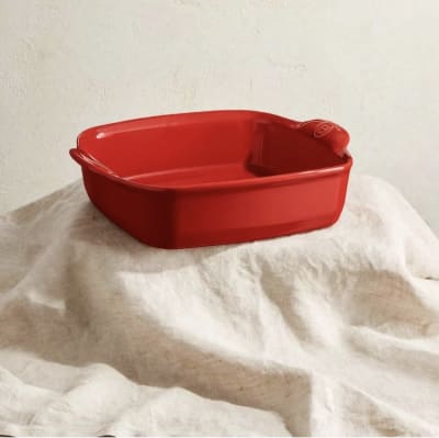 EMILE HENRY FUENTE RECTANGULAR HORNO ROJO 28 X 24
