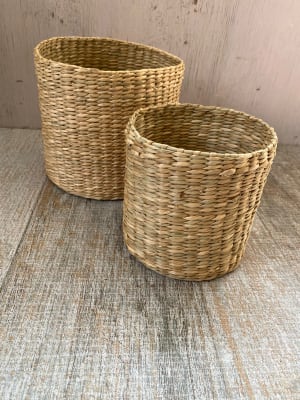 SET DE 2 CESTOS SEA GRASS REDONDO