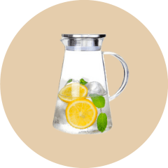 JARRO BOROSILICATO 1,7 LT TAPA ACERO