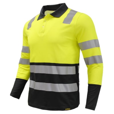 Polera Pique ML Hibrída Bicolor Hombre TW