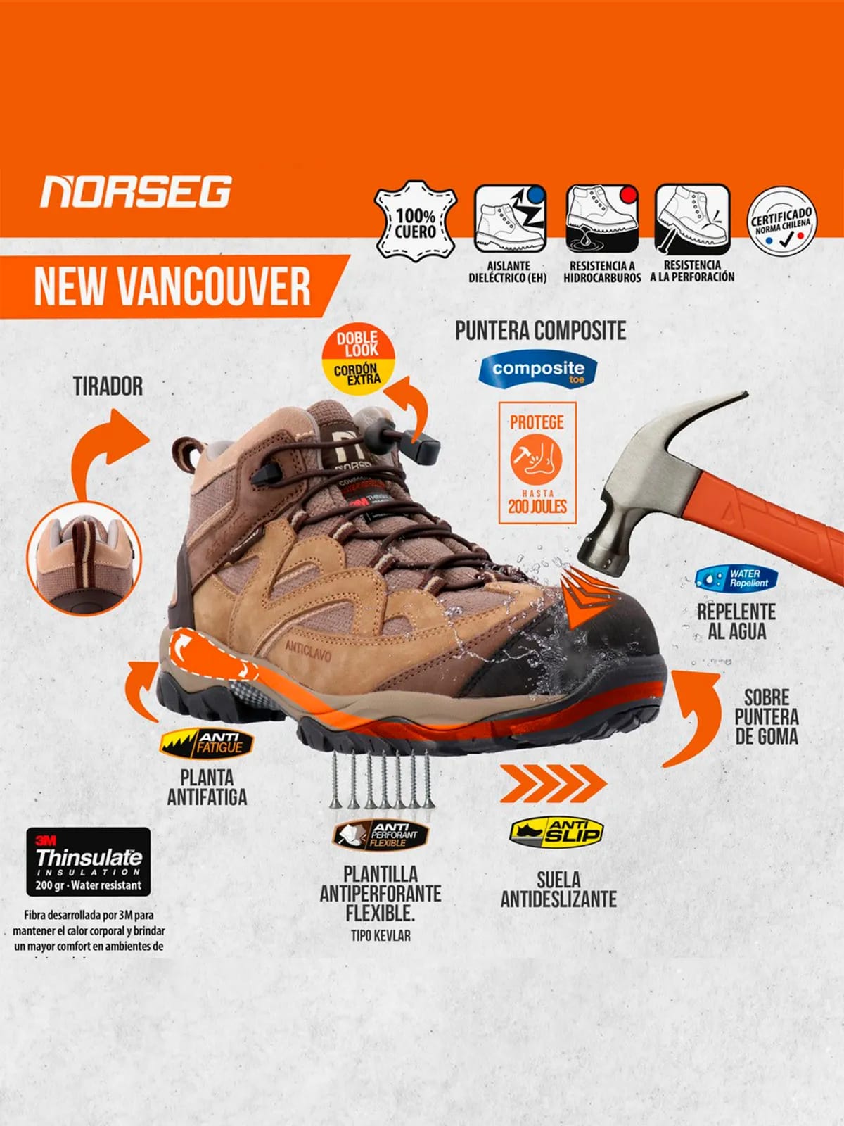 Zapato de Seguridad New Vancouver Hombre Norseg | Comercial