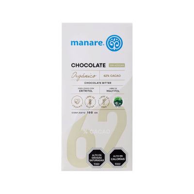 Chocolate orgánico Manare · 100 g