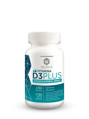 Vitamina D3 colecalciferol WellPlus, para las defensas y los huesos · 60 cápsulas
