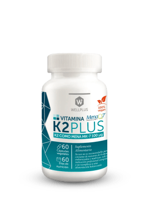 Vitamina K2 Plus WellPlus, para los huesos · 60 cápsulas