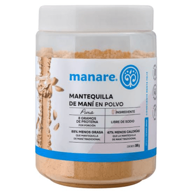 Mantequilla de maní en polvo Manare · 300 g
