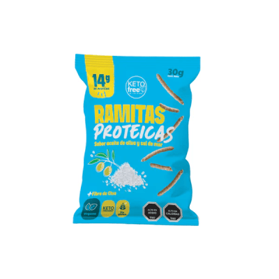 Ramitas proteicas aceite de oliva y sal de mar Ketofree · 30 g