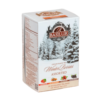 Té negro surtido Winter Berries Basilur · 20 bolsitas
