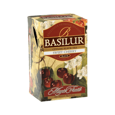 Té negro Magic Fruits Sweet Cherry Basilur · 25 bolsitas