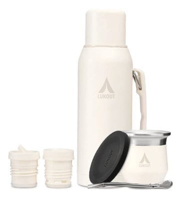 Kit termo 1 L con mate 170 ml y bombilla Lukout