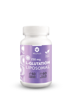 L-glutatión liposomal WellPlus, para la protección antioxidante · 60 cápsulas