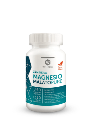 Magnesio malato WellPlus, para la energía y los músculos · 60 cápsulas