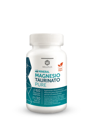 Magnesio taurinato WellPlus, para la calma y el descanso · 60 cápsulas