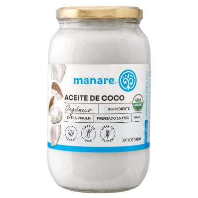 Aceite de coco orgánico extra virgen Manare · 1 L