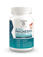 Triple magnesio quelado WellPlus · 120 cápsulas