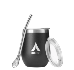 Vaso matero con tapa y bombilla Lukout · 350 ml