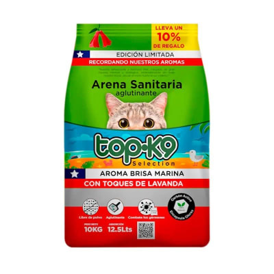 ARENA TOP-K9 AGLUTINANTE BRISA MARINA 10 KG