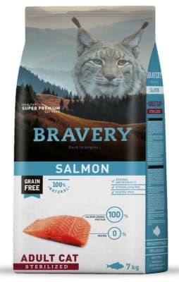 BRAVERY GATO ADULTO SALMON 7 kg