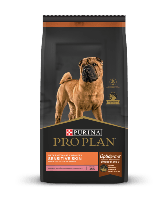 PRO PLAN SENSITIVE SKIN ADULT RAZAS MEDIANAS Y GRANDES  12 KG