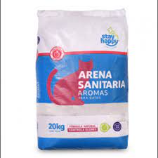 ARENA GATO STAY HAPPY LAVANDA * 10 KG Y 20 KG